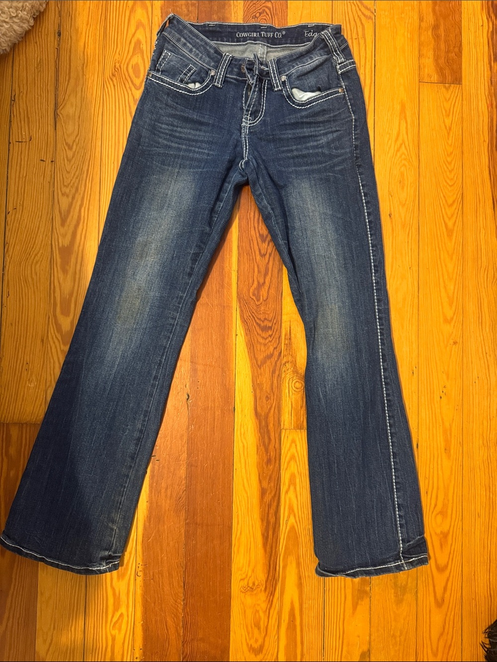 Cowgirl Tuff Kid's Dark Blue Bootcut Jeans